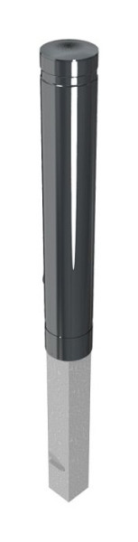 Schake aluminium tuinpaal Ø 120 mm, afneembaar, met driehoekslot volgens DIN 3223, zelfvergrendelend slot, totale lengte ca. 1050 mm, 40120FB
