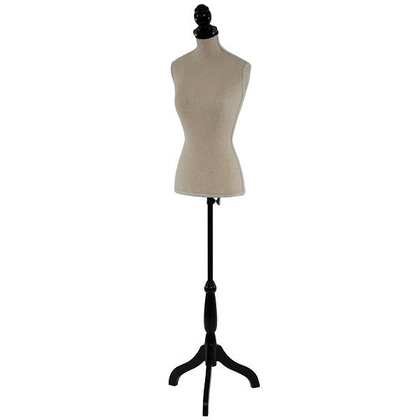 Mendler kleermakerspop T220, paspop torso vrouwelijk, foam, crème, 35623