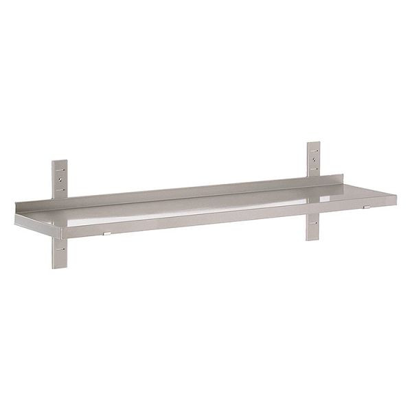 Gastro-Inox RVS AISI 430 wandplank, 1100x400mm, met 2 plankdragers en 2 muurbeugels, 303.236