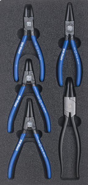 SW-Stahl werkplaatswagen assortiment, borgveertang, 5-delig, Z3013-33