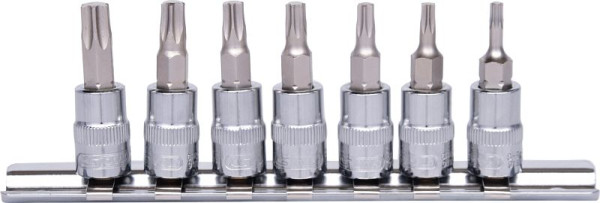 KS Tools 1/4" CHROMEplus bitdoppenset Torx, 7-delig, T10-T40, 918.1558