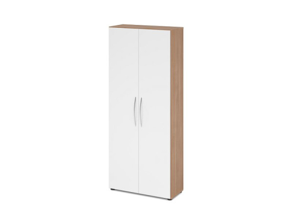 Hammerbacher kast 5OH 34, 6cm diep BM walnoot/wit, V4100/N/W/BM