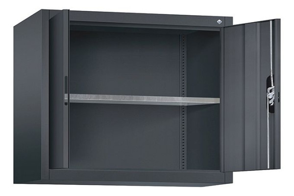 C+P bovenkast Acurado, H790xW930xD400mm, kleur: zwart-grijs, verzonken handgreep, 9265-009 S10071