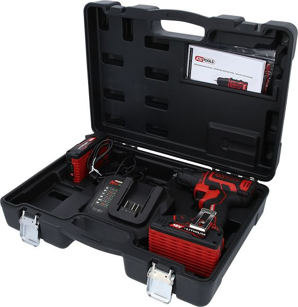 KS Tools eMONSTER borstelloze accuboormachine-schroevendraaierset, 4-delig, 515.6400