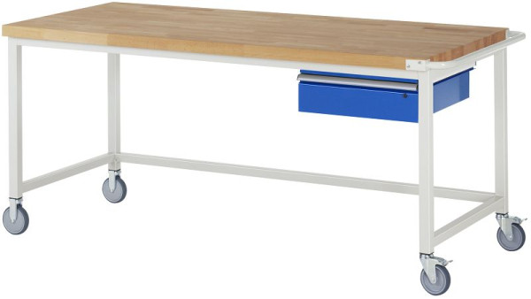 RAU verrijdbare werkbank serie 8000, 1 x lade, 2000x880x900 mm, 05-8001A1-209B4S.11