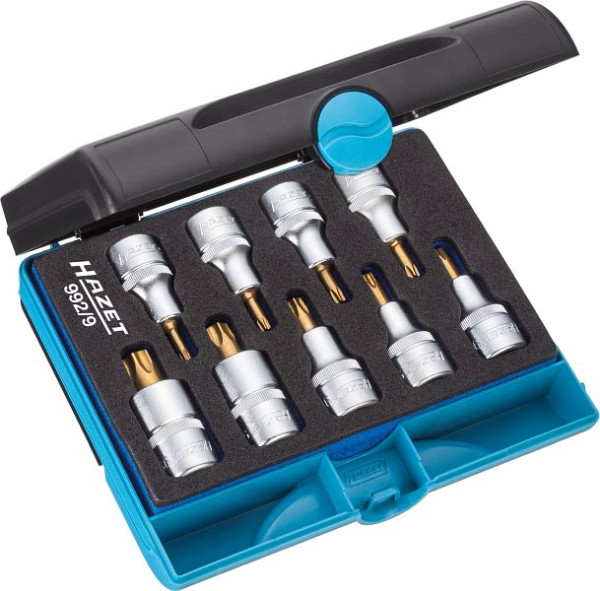 Hazet schroevendraaierdopset TORX®, hol vierkant 12,5 mm, binnen TORX® profiel, T20 - T60, aantal gereedschappen: 9, 992/9