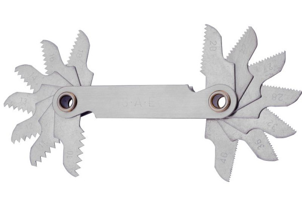 GSR Draadsjabloon 14 Vel Inch Conische Pijp Draad ANSI/ASME B1.20.1 Spoed 10 - 40", 05001110