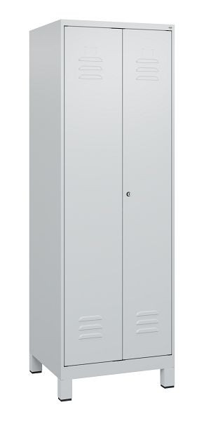 C+P luierkastje Classic PLUS SW, voeten, 2 vakken, 1800x600x500mm, 7035/7035, cilinderslot, 0800127-20 S10024