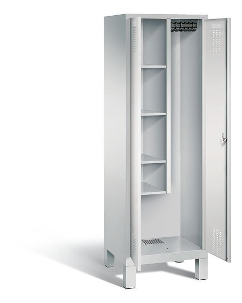 C+P reinigingsmiddelenkast Evolo, H1850xB610xD500mm, kleur: lichtgrijs, 48110-00 S10059