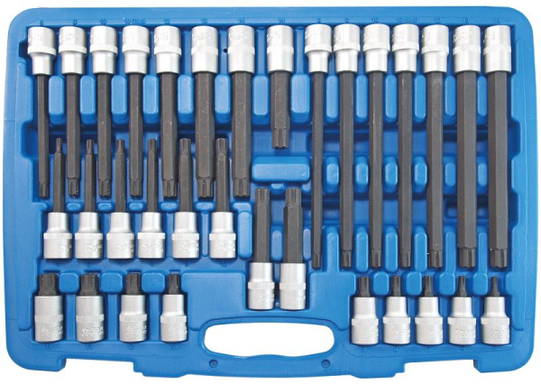 SW stalen schroevendraaierdoppen, 1/2", RB profiel, M5-M14, 32 stuks, 04422L