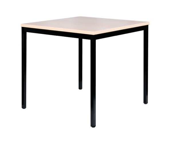 Lüllmann vergadertafel, 750 x 800 x 800 mm, gitzwart/esdoorn decor, 331012