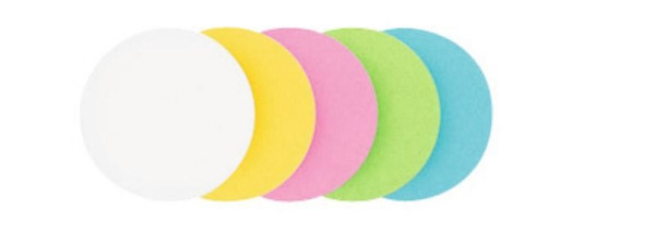 Legamaster moderatiekaart cirkels 19 cm 500 stuks assorti, 5-kleuren, 7-253599