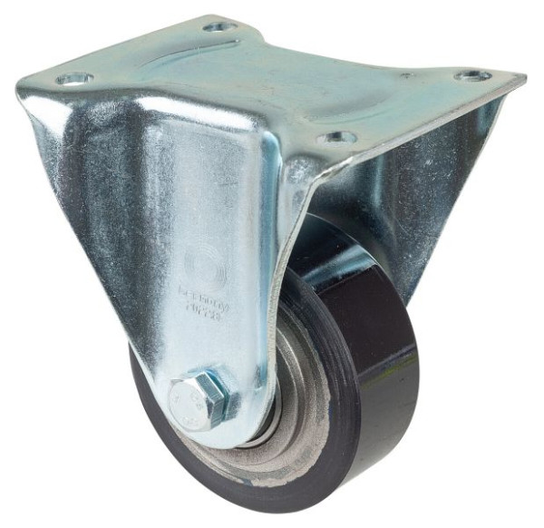 BS Rollen Zwaarlastwiel, bokwiel, wielbreedte 40 mm, wiel-Ø 100 mm, draagvermogen 290 kg, polyurethaan gegoten 78 Shore A, gegoten, kogellager, N110.C11.101