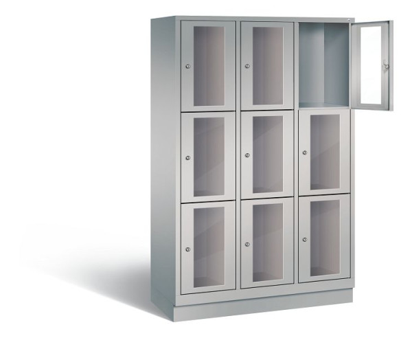 C+P lockerkast Classic, H1800xB1200xD500mm, kleur: wit aluminium, 8020A323 S10010