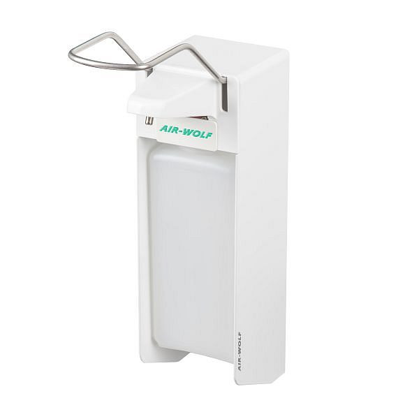 Air Wolf desinfectie- en zeepdispenser, Omicron II-serie, H x B x D: 340 x 94 x 222 mm, wit aluminium, WH kunststof, 35-458