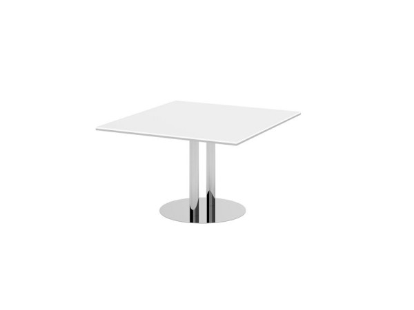 Hammerbacher koppel- en montageplaat, kleur plaat: wit, plaat: 1200 x 1300 x 25 mm, kolom/plaatvoet in chroom, werkhoogte: 740 mm, VKT12S/W/C