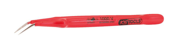 KS Tools pincet met beschermende isolatie, gebogen, 15,5 mm, 117.1624