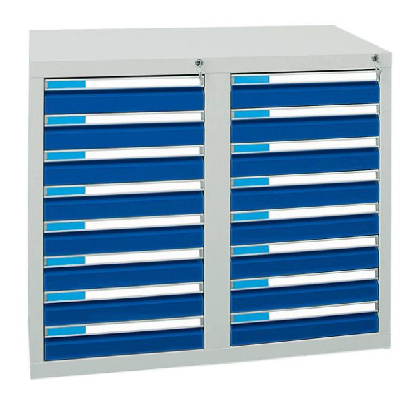 stumpf ladekast serie ESTA, RAL 7035/5010, 16 laden (16x100 mm), 7602174