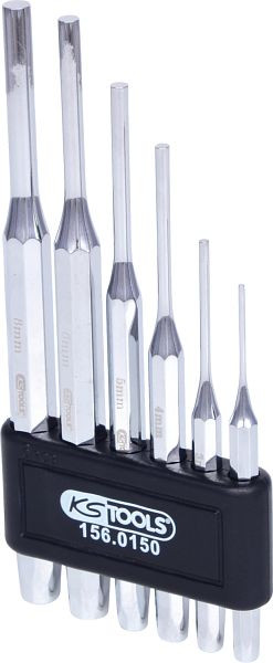 KS Tools ponsset, hoogglans verchroomd, 6-delig, 156.0150