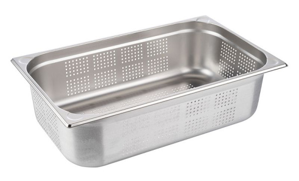 APS GN 1/1 bak, geperforeerd, 53 x 32,5 cm, diepte: 150 mm, RVS, 21 liter, 81909