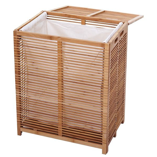Mendler wasmand HWC-B18, wasbox wasmand wasmand, bamboe 61x50x35cm, 57563