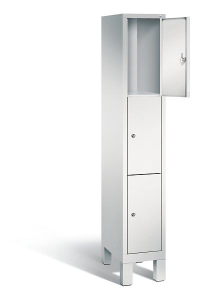 C+P lockerkast Evolo, H1850xB320xD500mm, kleur: lichtgrijs, 48010-103 S10002