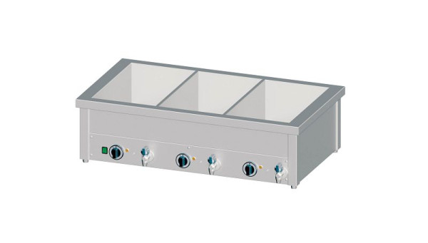Stalgast Bain-Marie Tischgerät mit separaten Becken für 3x GN1/1085x600x310 mm, VBM11601