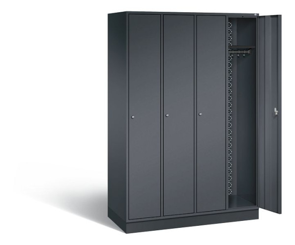 C+P locker Intro, H1950xW1220xD490mm, kleur: zwart-grijs, 8170-401 S10022