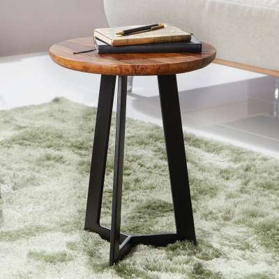 INK Wastafelonderkast - 90x45x35cm - 1 lade - greeploos - met houten keerlijst - MFC - Houtskool