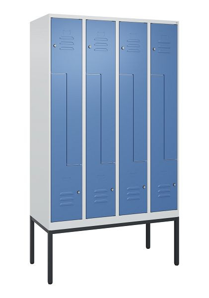 C+P Z-Spind Classic PLUS, Gestell, 8 Abteile, 2120x1200x500mm, 7035/5023, Zylinderschlösser, 0800337-408 S10020