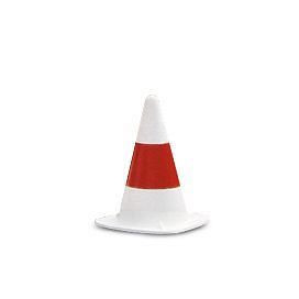 DENIOS EUROPA verkeerskegels, wit, rode ringen geverfd, H 330 mm, 311272