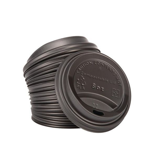 Fiesta Green composteerbare deksels voor bekers voor warme dranken 22,5 cl, verpakking van 1000, DS052