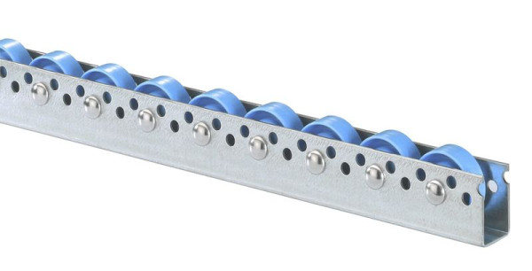 BS rollen rolrail met kunststof rollen diameter 48 mm, steek 50 mm, 421.000