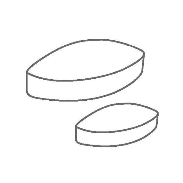 IKA magnetische roerstaafjes, ellips, 25 x 12 mm, FLON® 25 set, VE: 5 stuks, ellips PTFE-gecoate magneetstaven, 0004494800