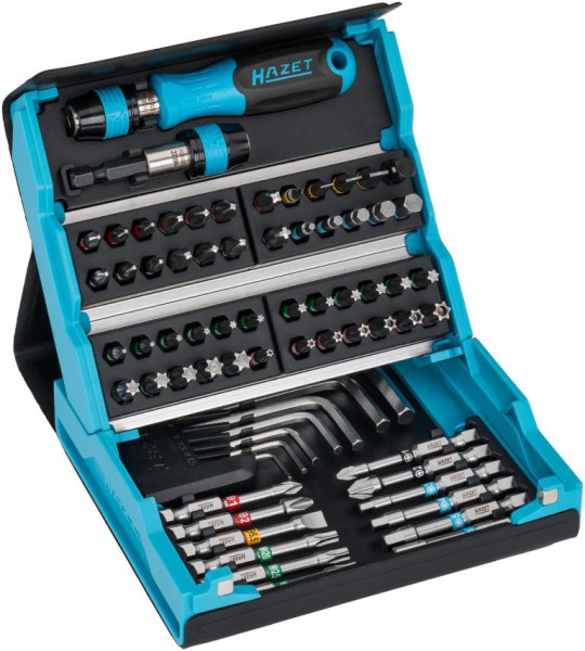 Hazet SmartCase bitset, volle zeskant 6.3, sleufprofiel, Phillips profiel PH, Pozidriv profiel PZ, aantal gereedschappen: 69, 2200SC-1
