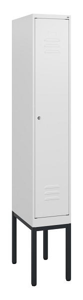 C+P Umkleidespind Classic PLUS, Gestell, 1950x300x500mm, 9016/9016, Zylinderschloss, 0800305-10 S10029