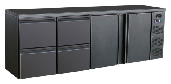 A&S Polarny flessenkoeltafel, 698L, 2 deuren / 4 laden, BBC440