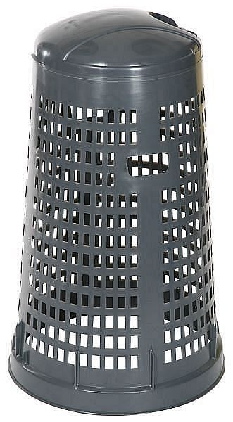 Renner kunststof afvalbak 70-120 L, grijs, stapelbaar, Ø boven 385 mm, Ø onder 525 mm, hoogte 810 mm, grijs, 8044-00