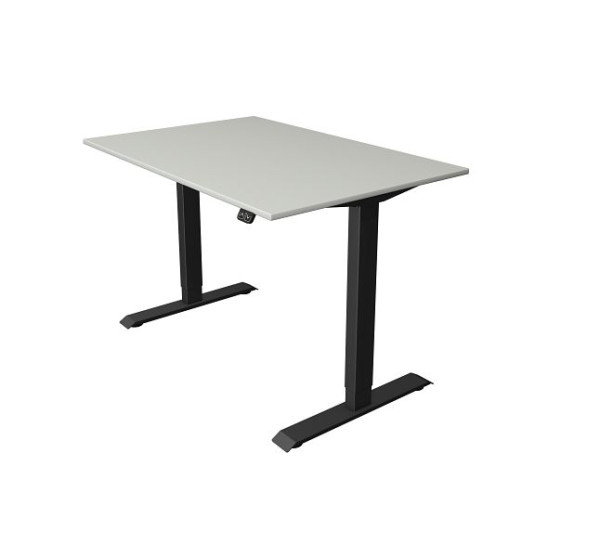 Kerkmann zit-statafel B 1200 x D 800 mm, elektrisch in hoogte verstelbaar van 740-1230 mm, lichtgrijs, 10180711