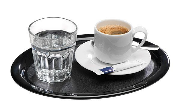 APS dienblad -KAFFEEHAUS-, 26 x 20 cm, hoogte: 1,5 cm, melamine, zwart, 84251