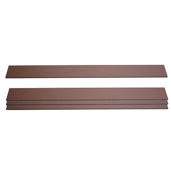 Mendler set van 4 lamellen voor WPC inkijkbescherming Sarthe, planken windscherm, ca. 1 m², 180cm, bruin, 2x76232