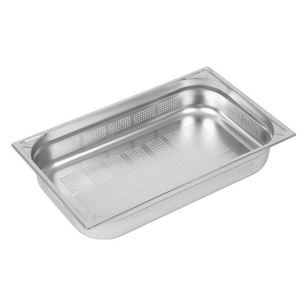 Vogue Heavy Duty geperforeerde GN-pan 1/1 roestvrij staal 100 mm, DW462
