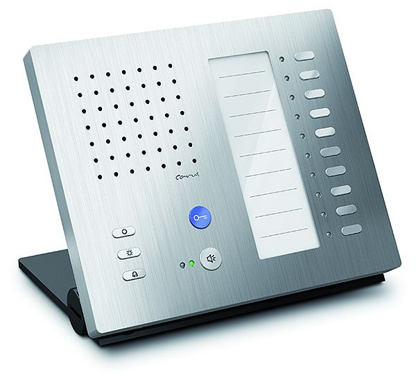 TCS audio binnenstation voor handsfree bellen Carus ADAPTO serie +10 knoppen, tafelmodel zilver, CAI1110-0150
