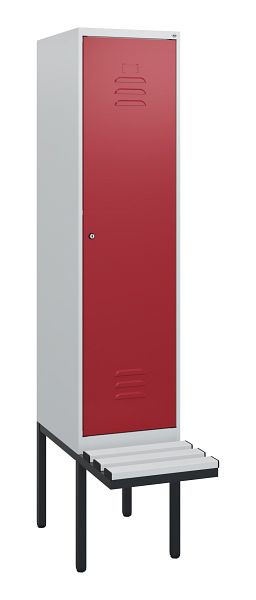 C+P Umkleidespind Classic PLUS, 1950x400x815mm, 7035/3003, Zylinderschloss, 0800405-12 S10046