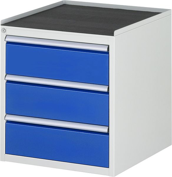 RAU ladekast serie 7000, B580xD650xH645mm, laden: 3xH180mm, metalen onderstel met 3-zijdige rolrand en antislipmat, 03-L3.0A-MT.11