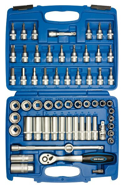 SW-Stahl dopsleutelset, 3/8", inch, 61-delig, S2171