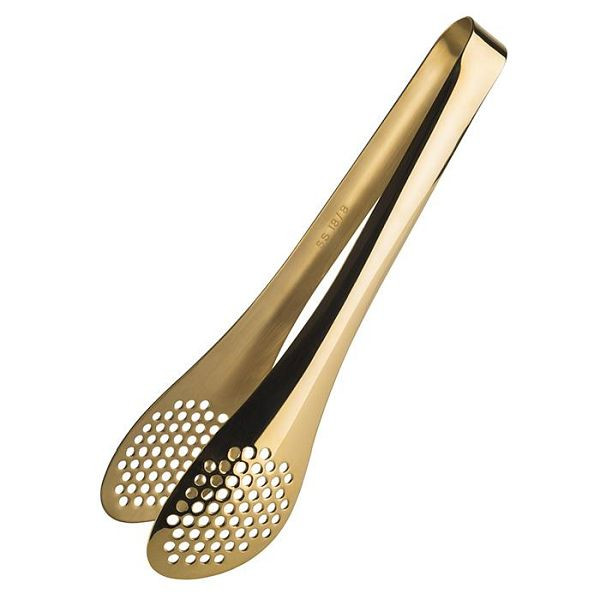 APS universele tang, totale lengte: 25 cm, roestvrij staal 18/8, goudlook, hoogglans gepolijst, schepmaat: 7 x 5 cm, 75831