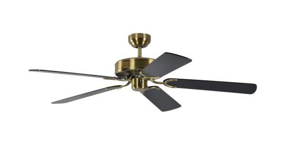 Pepeo Deckenventilator Potkuri Messing antik / Schwarz 132 cm mit Zugkette, 1334201232v2