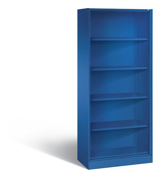 C+P bureauplank Asisto, H1980xB800xD435mm, kleur: gentiaanblauw, 5 niveaus, 140003-000 S10029