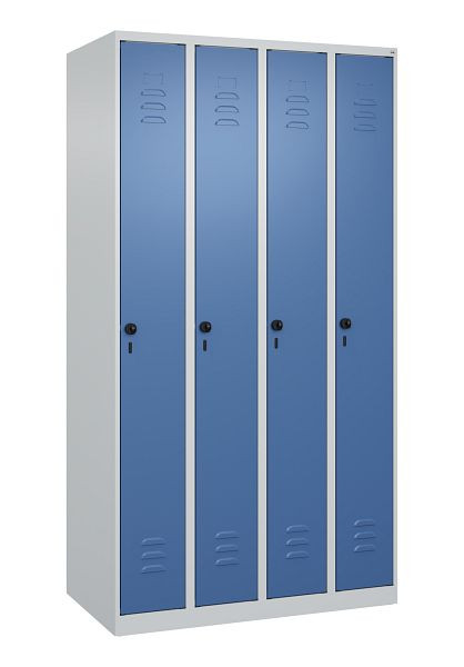 C+P luierkluis Classic PLUS, 4 vakken, 1850x1000x500mm, 7035/5023, veiligheidsdraaigrendel, 080000-49 S10005